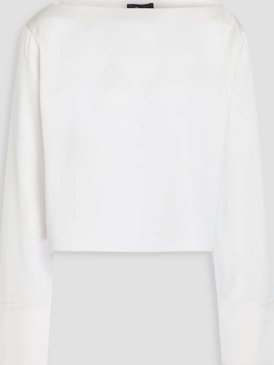 cropped satin top