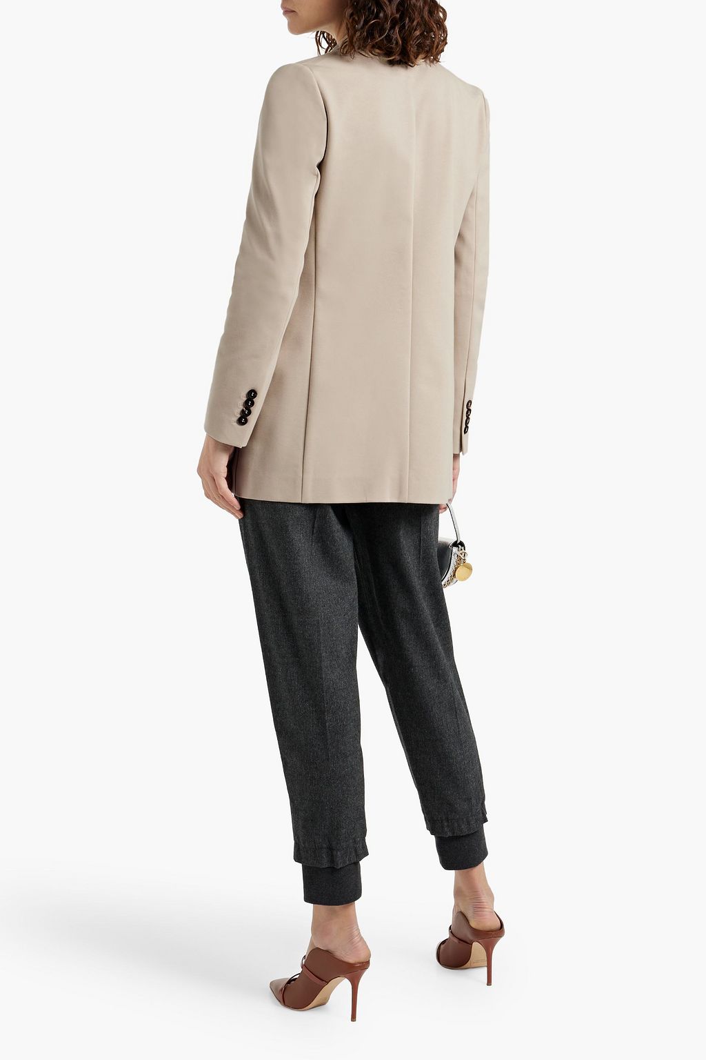 BRUNELLO CUCINELLI Bead-embellished cotton-blend jersey blazer