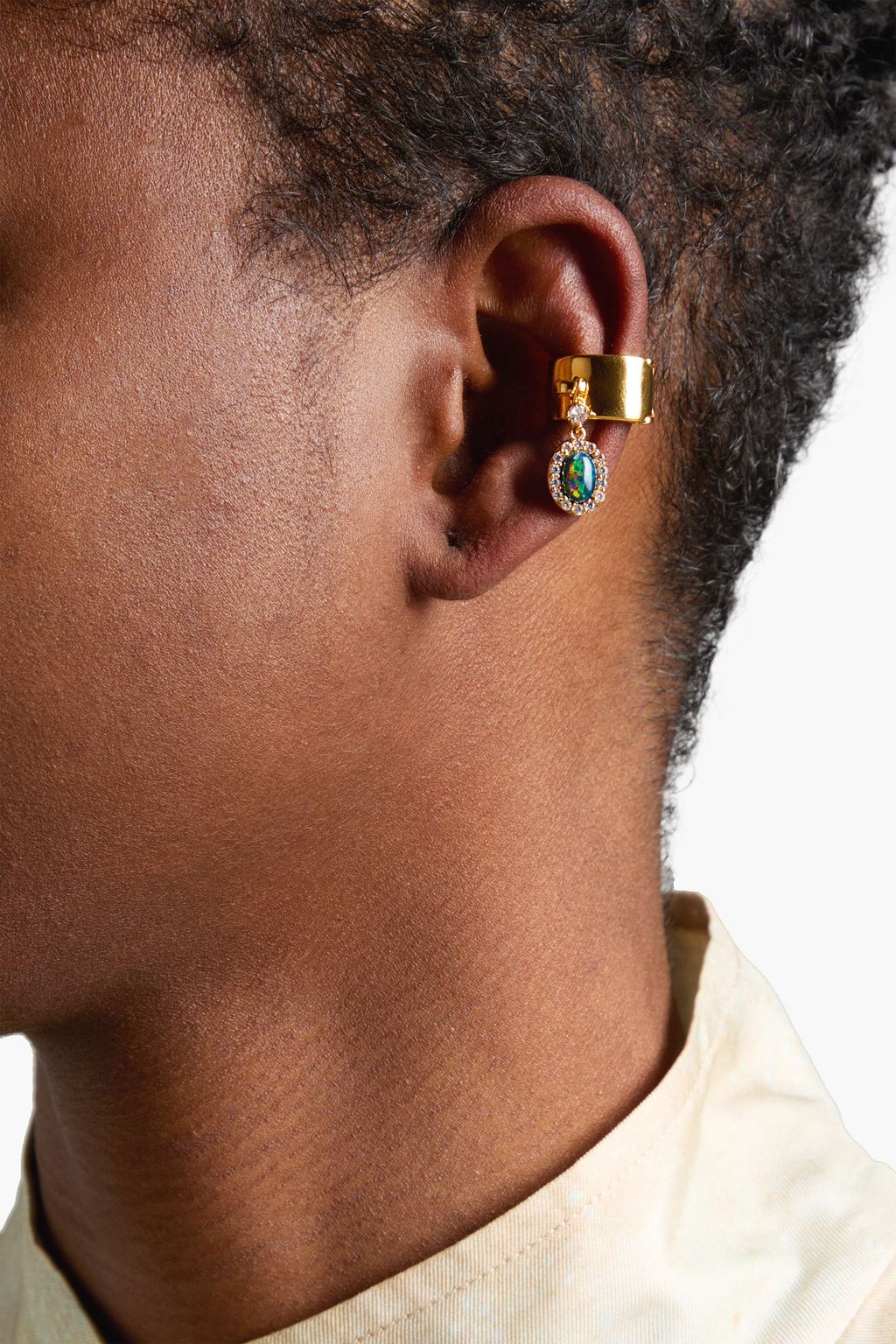 ZIMMERMANN Gold-tone, crystal and stone earring