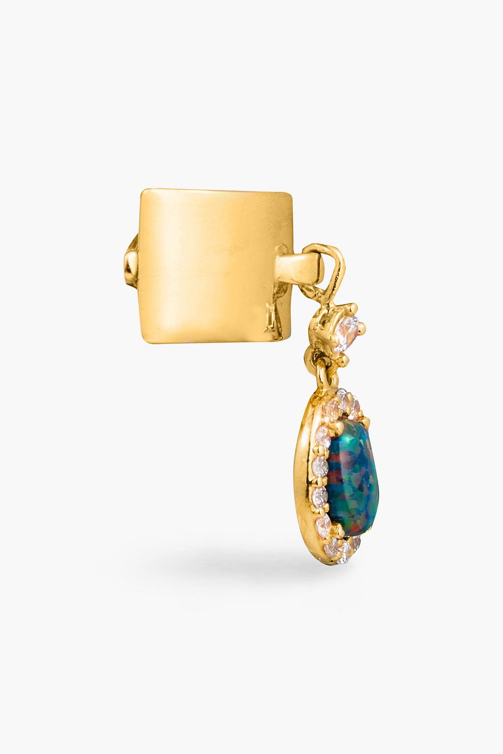 ZIMMERMANN Gold-tone, crystal and stone earring