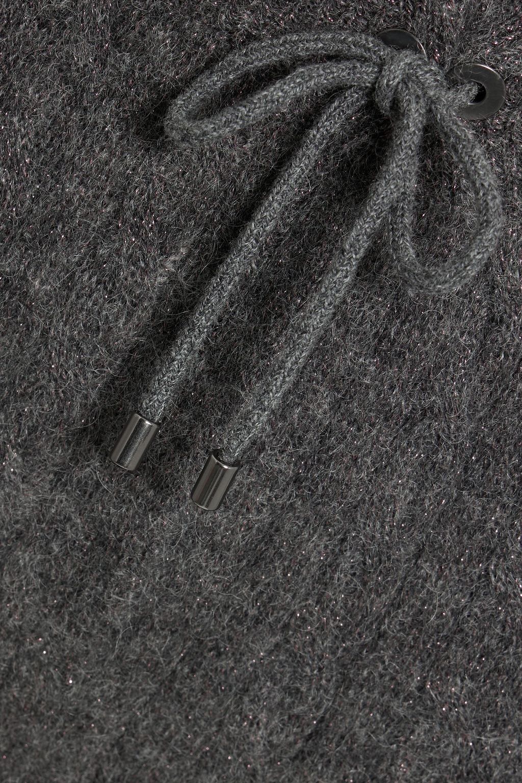 BRUNELLO CUCINELLI Metallic cable-knit track pants
