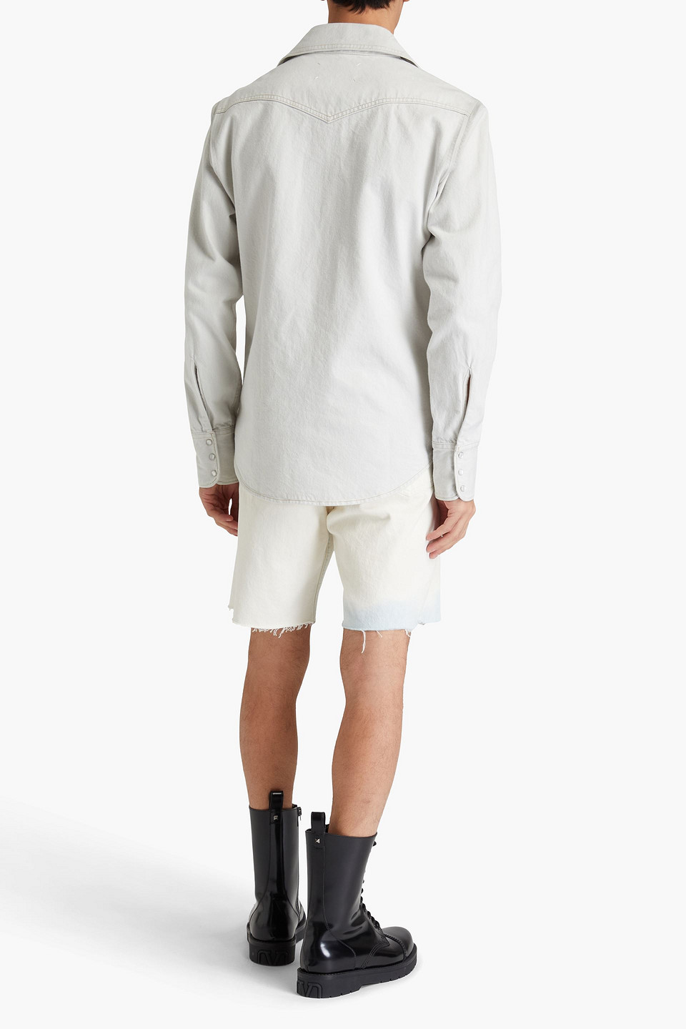 Maison Margiela Cotton Denim Shirt In White