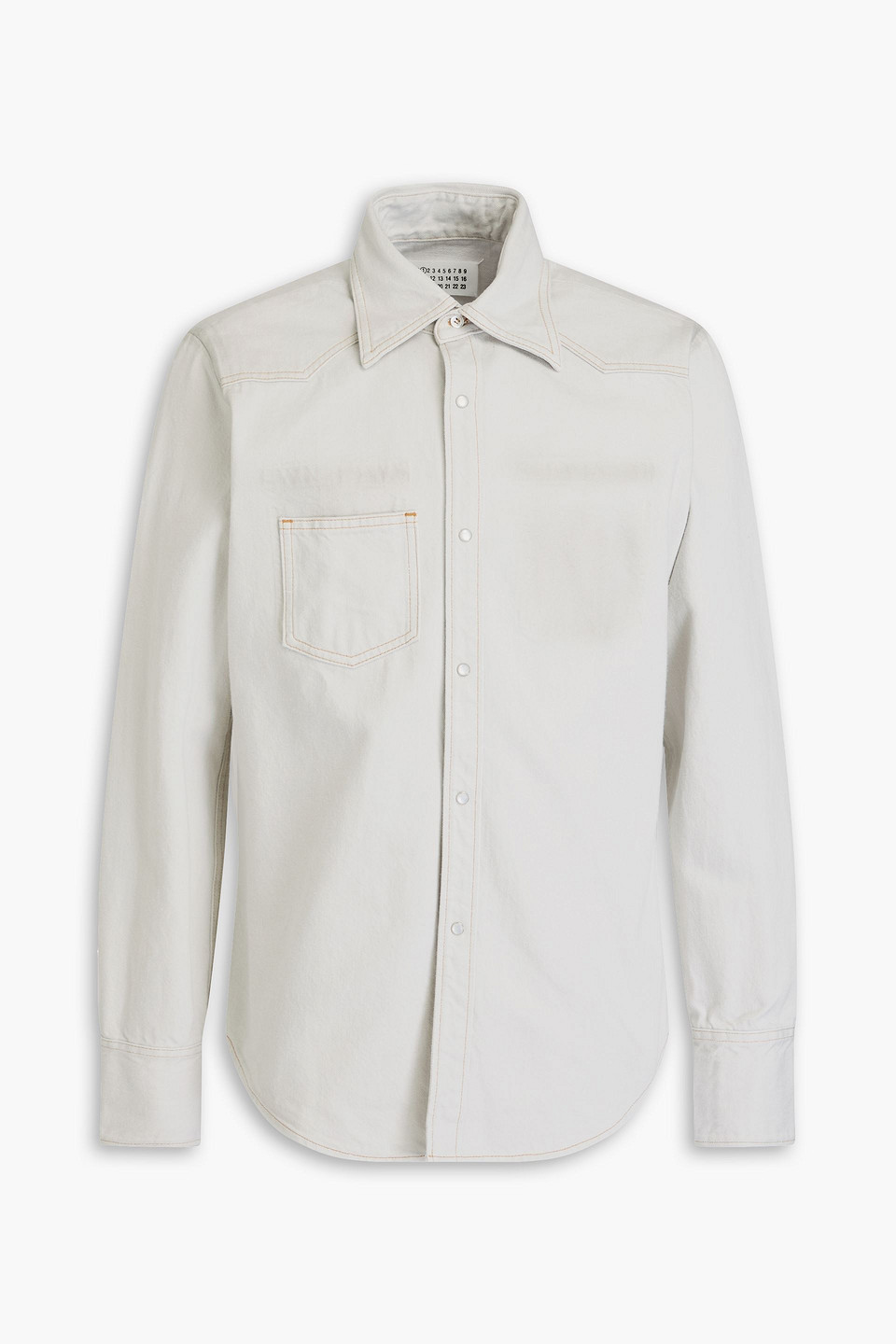 Maison Margiela Cotton Denim Shirt In White