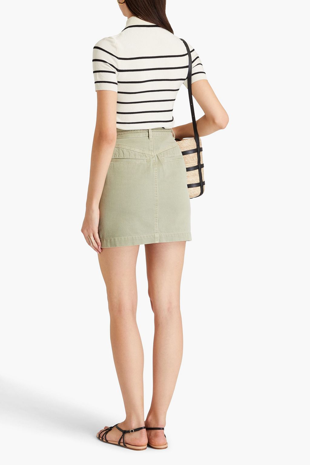 ZIMMERMANN Striped knitted polo shirt