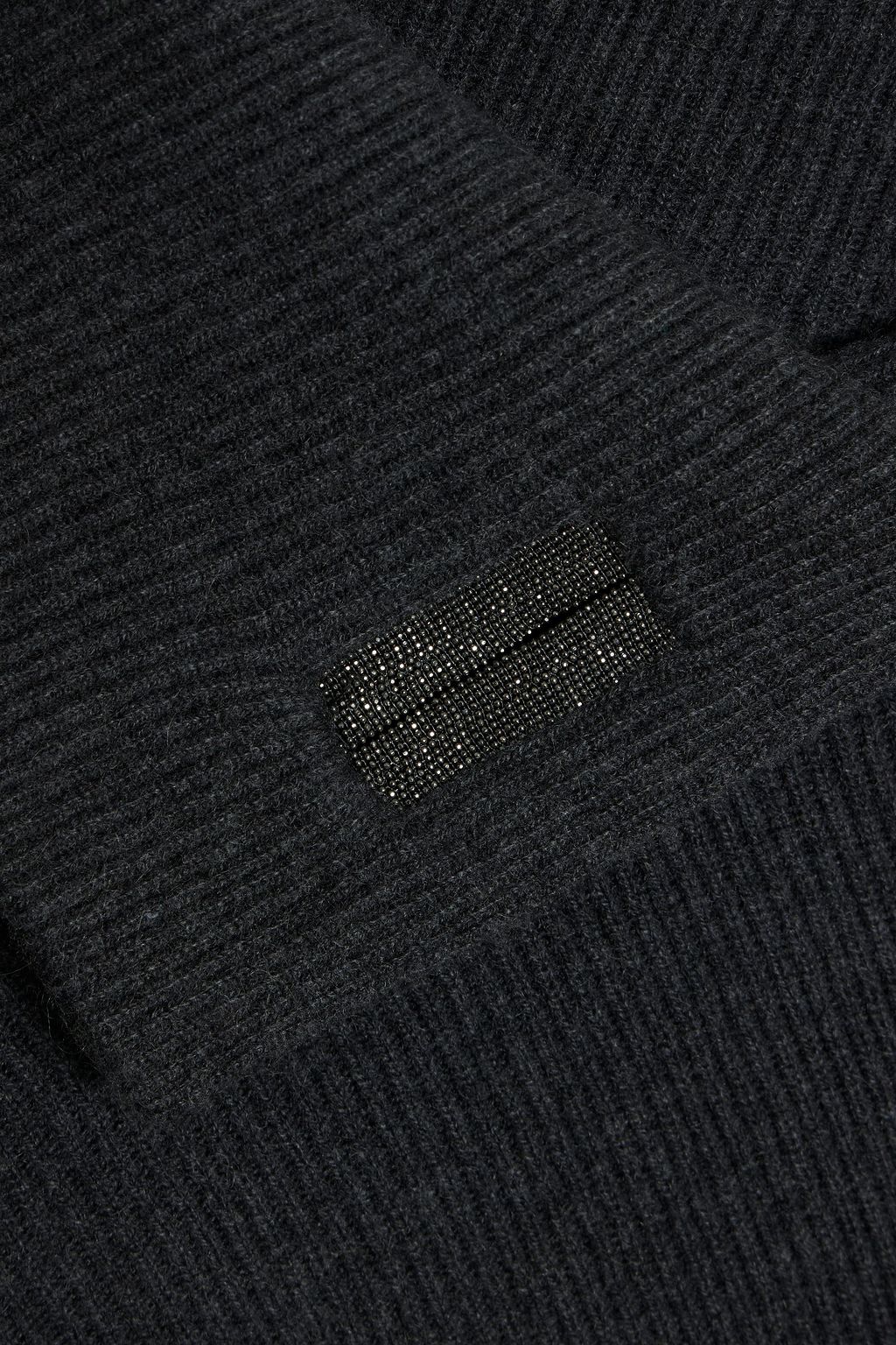 BRUNELLO CUCINELLI Oversized ribbed cutout cashmere turtleneck sweater