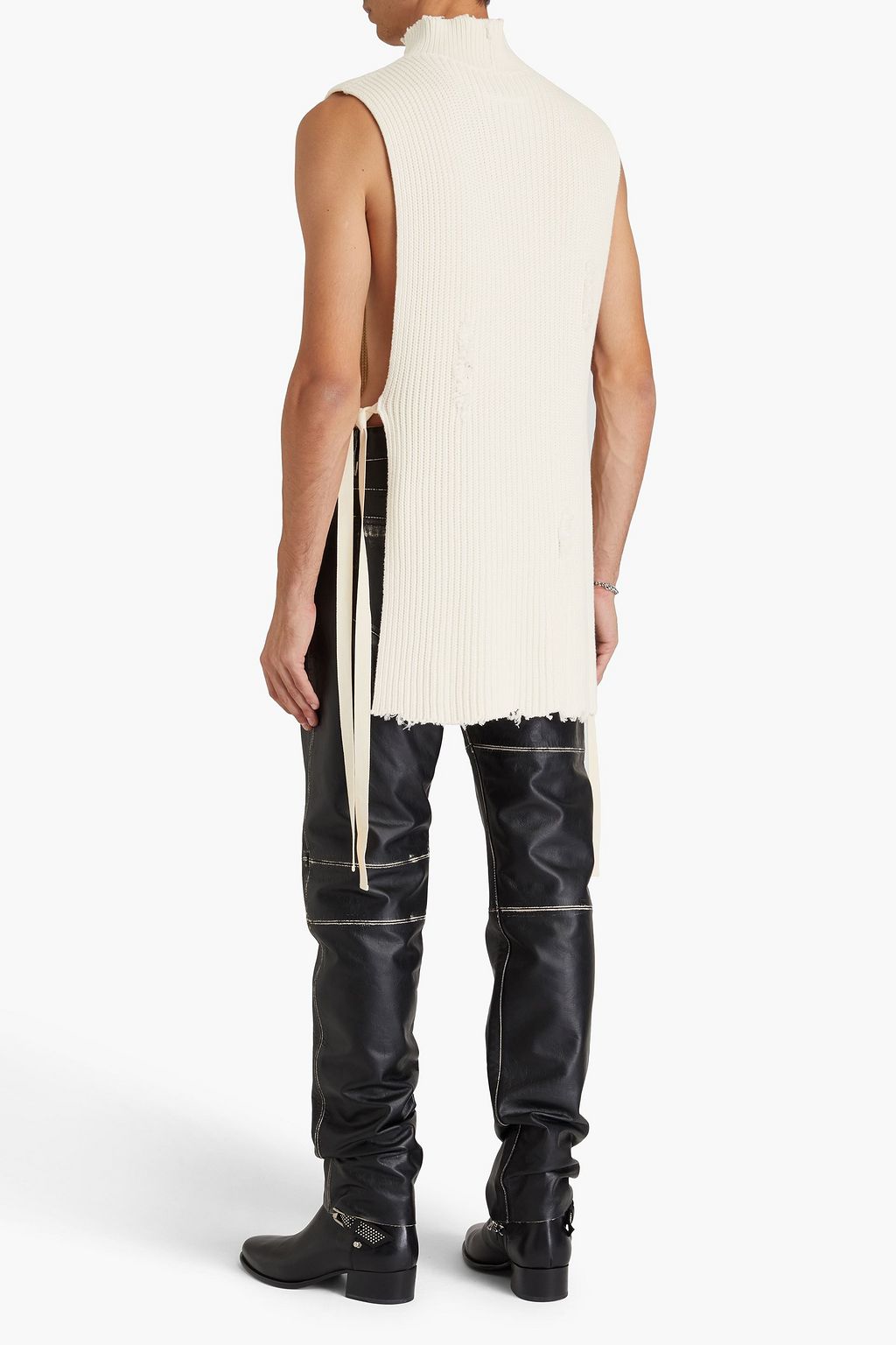 MM6 MAISON MARGIELA كاب من مزيج الصوف والقطن بتأثير معتق