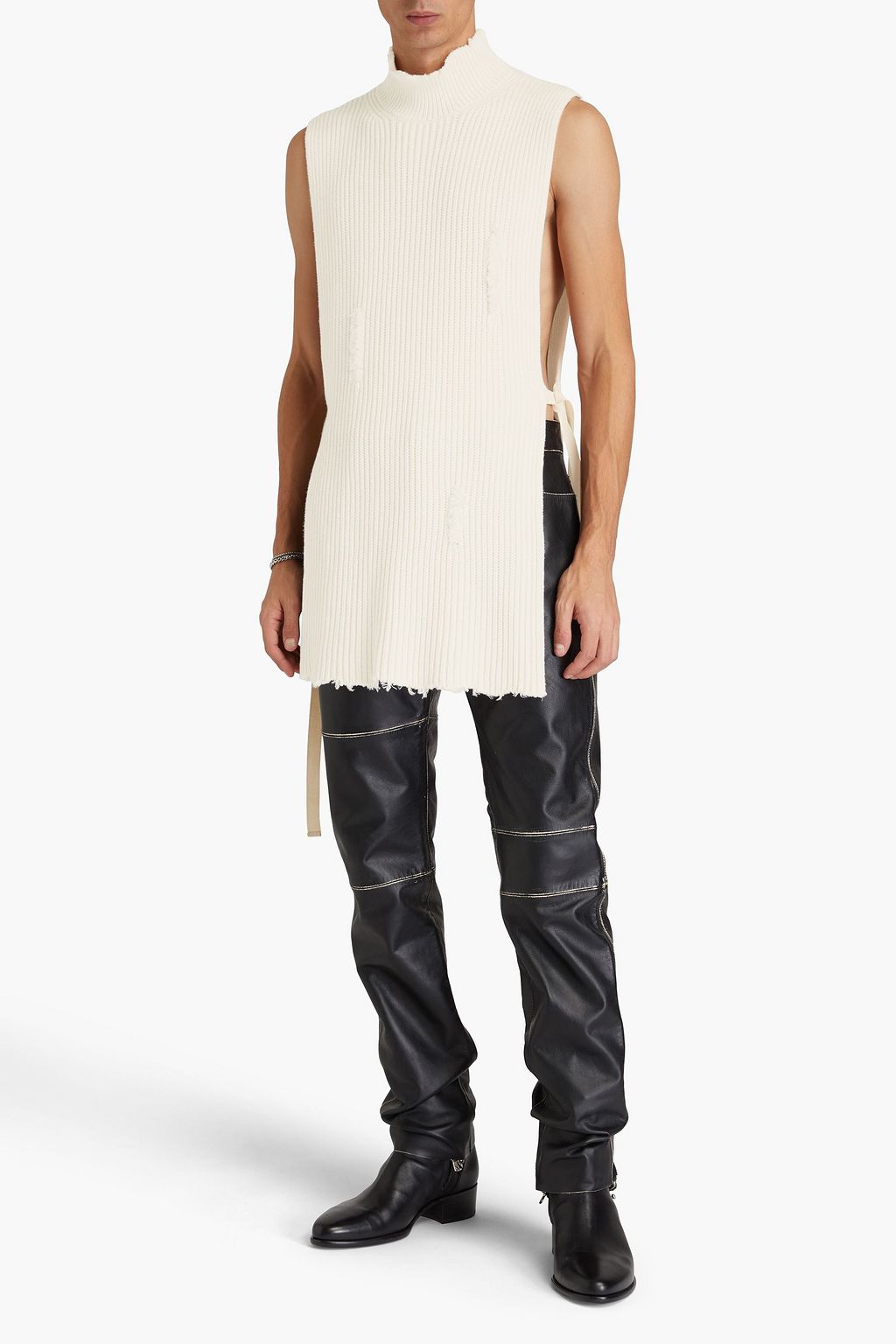 MM6 MAISON MARGIELA كاب من مزيج الصوف والقطن بتأثير معتق