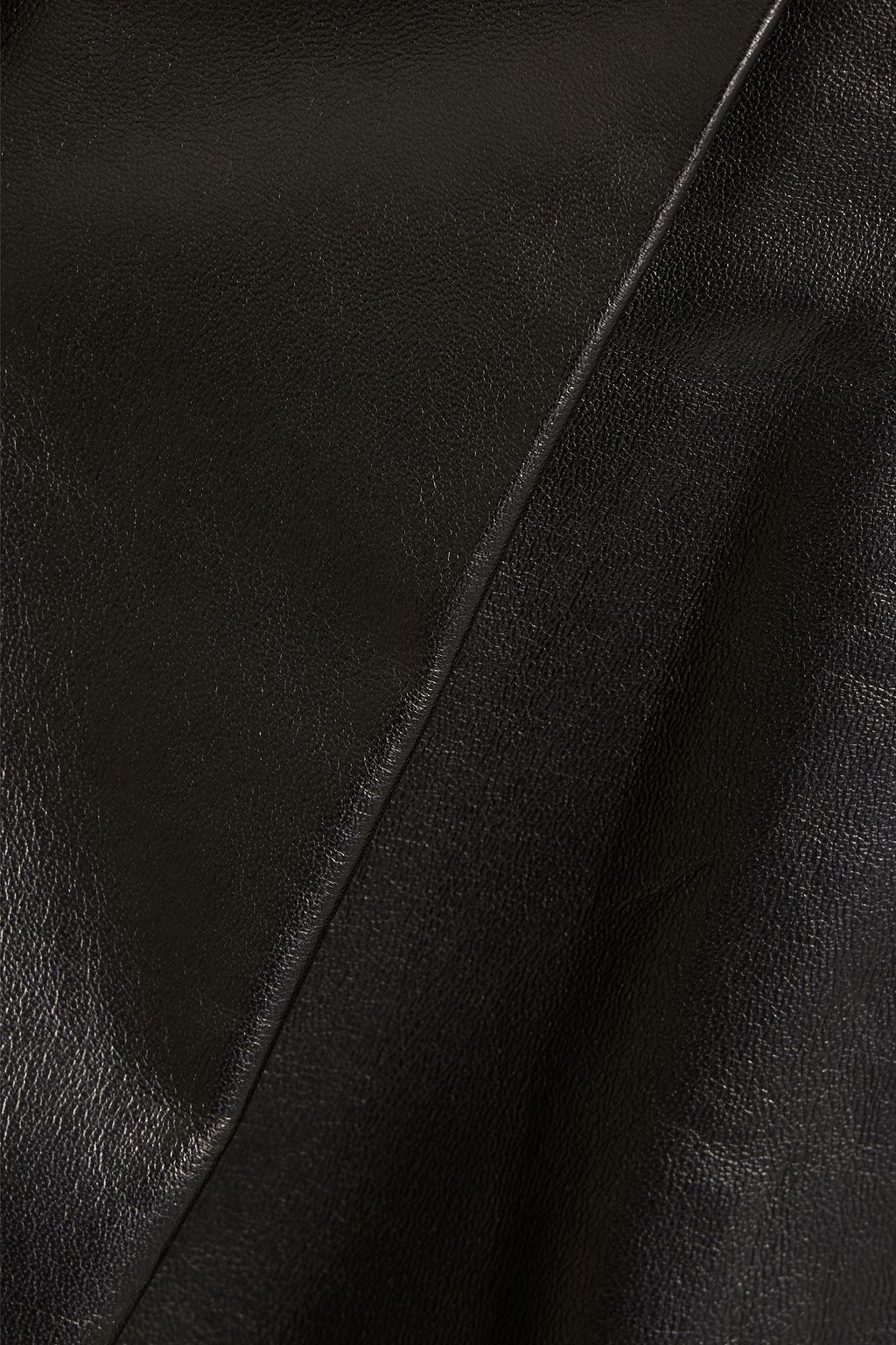 BRUNELLO CUCINELLI Bead-embellished pleated leather mini skirt