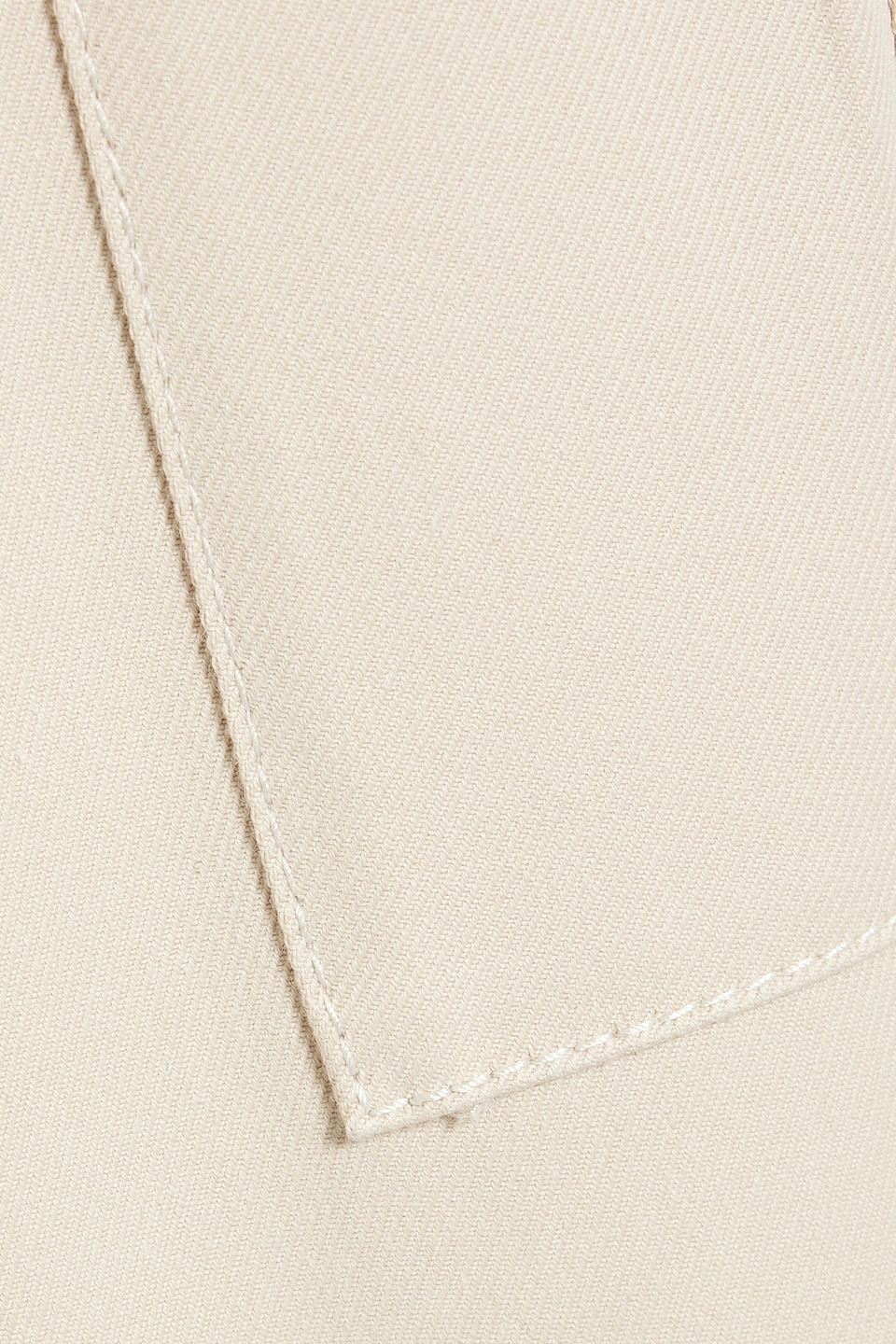 Brunello Cucinelli High-rise Straight-leg Jeans In Beige