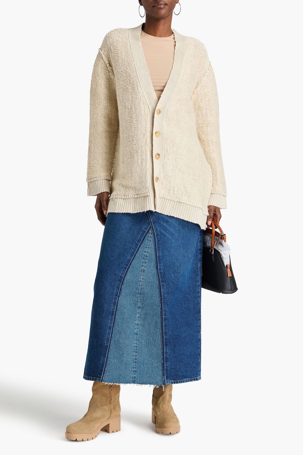 MAISON MARGIELA كارديغان من القنّب ومزيج من القطن