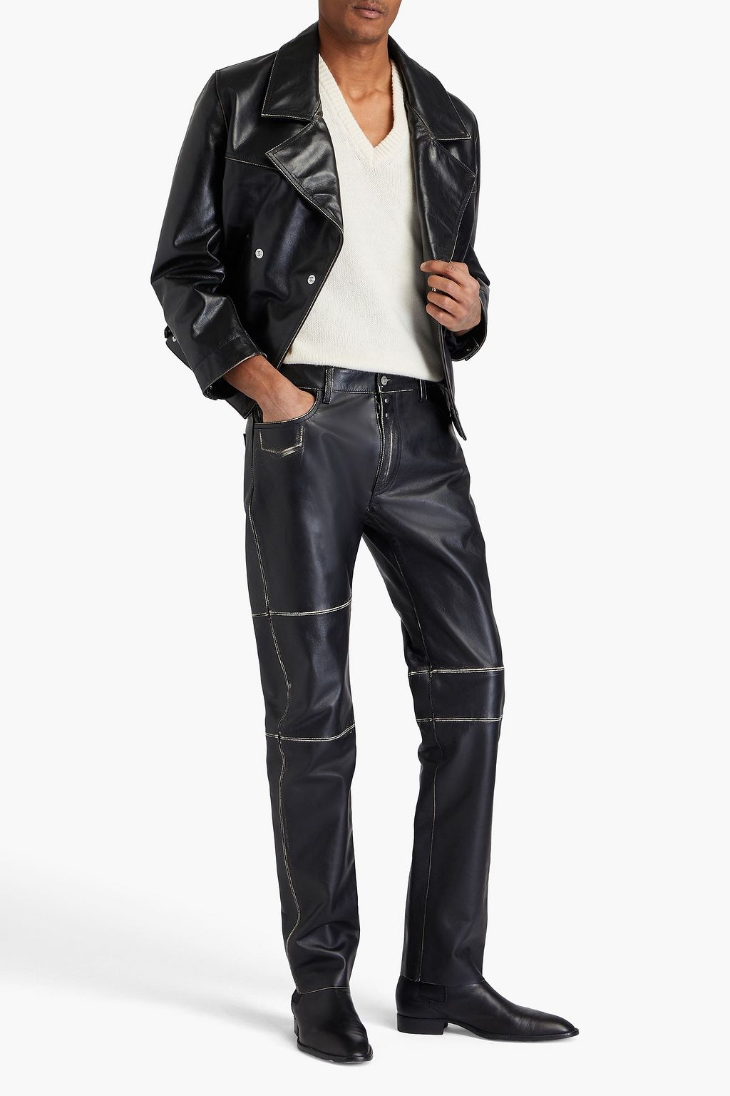 MM6 MAISON MARGIELA Distressed leather pants