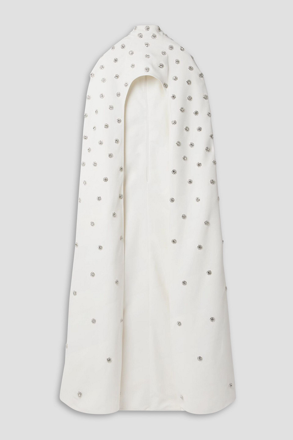 Safiyaa Manore Crystal-embellished Crepe Cape In Ivory