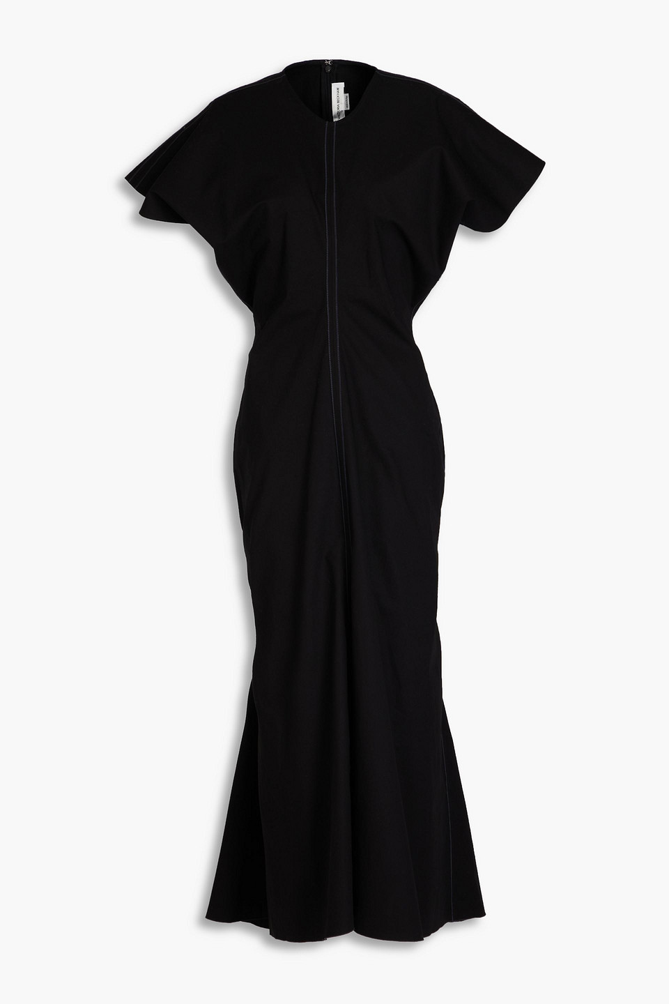 Victoria Beckham Cotton-blend Maxi Dress In Black