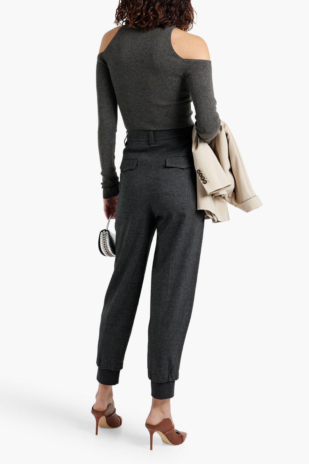 BRUNELLO CUCINELLI Flannel tapered pants