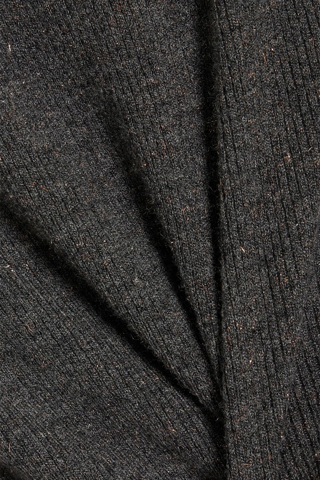 BRUNELLO CUCINELLI リブ編みニット セーター カットアウト メタリック