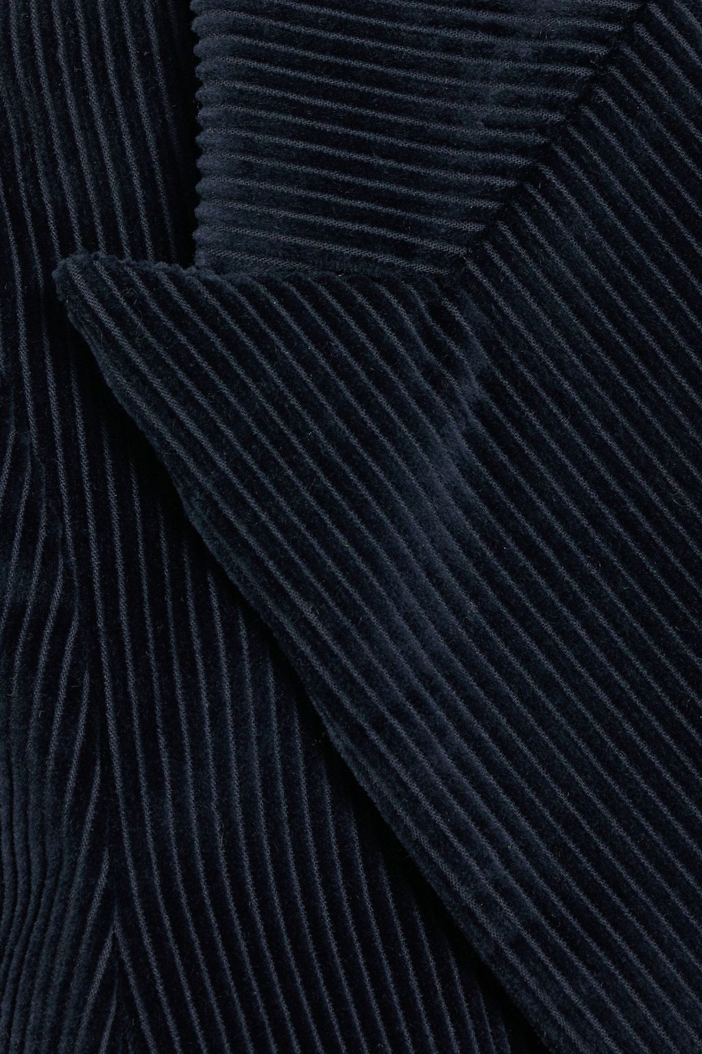 BRUNELLO CUCINELLI بليزر من المخمل المضلّع ومزيج الكشمير والقطن بصفين من الأزرار