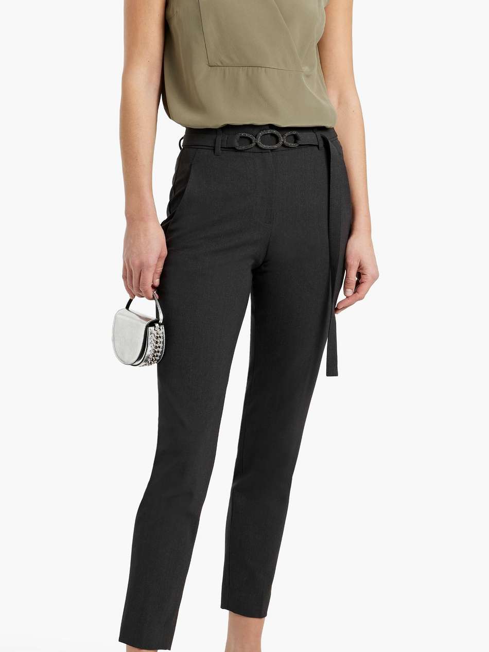 bead-embellished cutout silk top