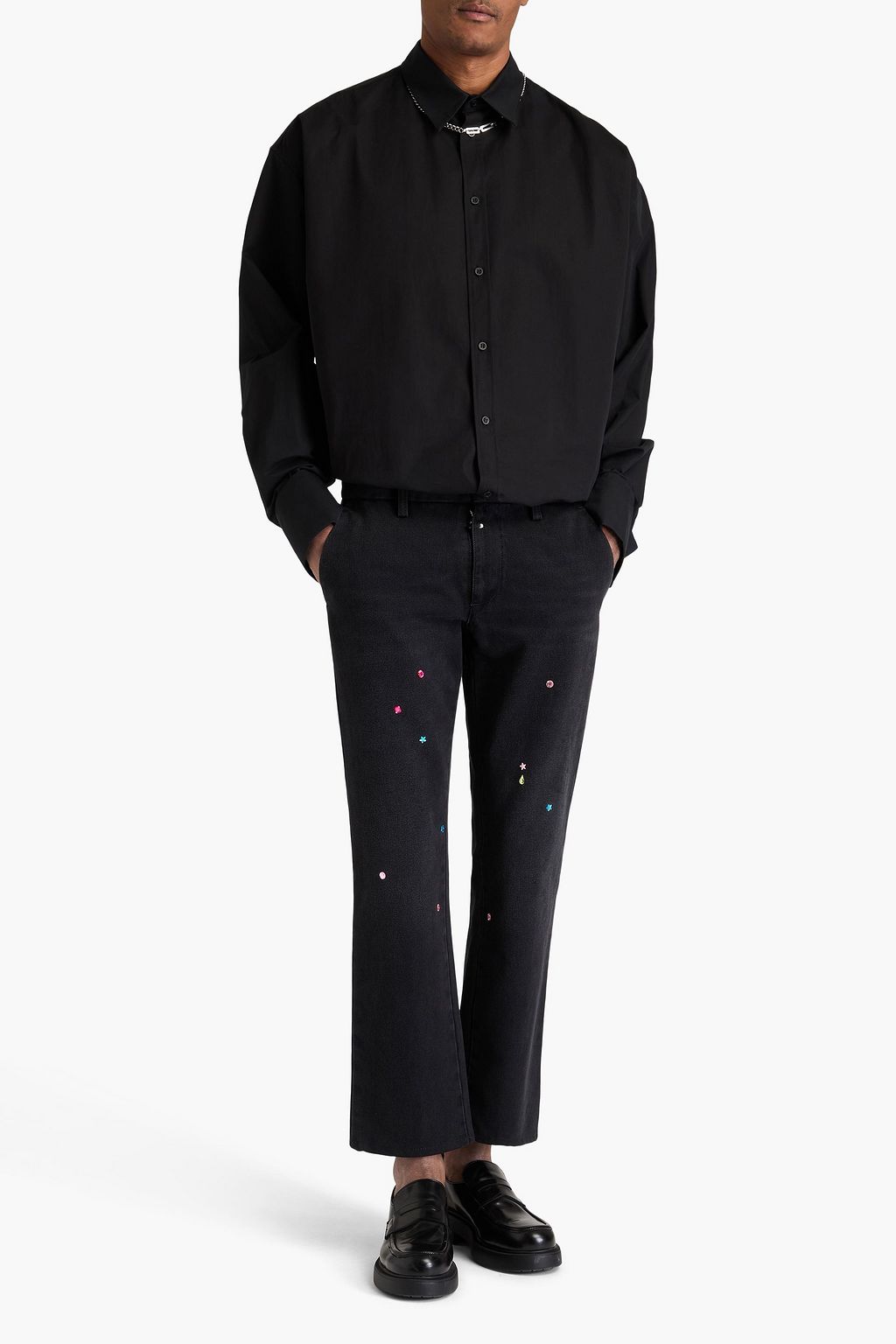 MM6 MAISON MARGIELA Crystal-embellished denim jeans