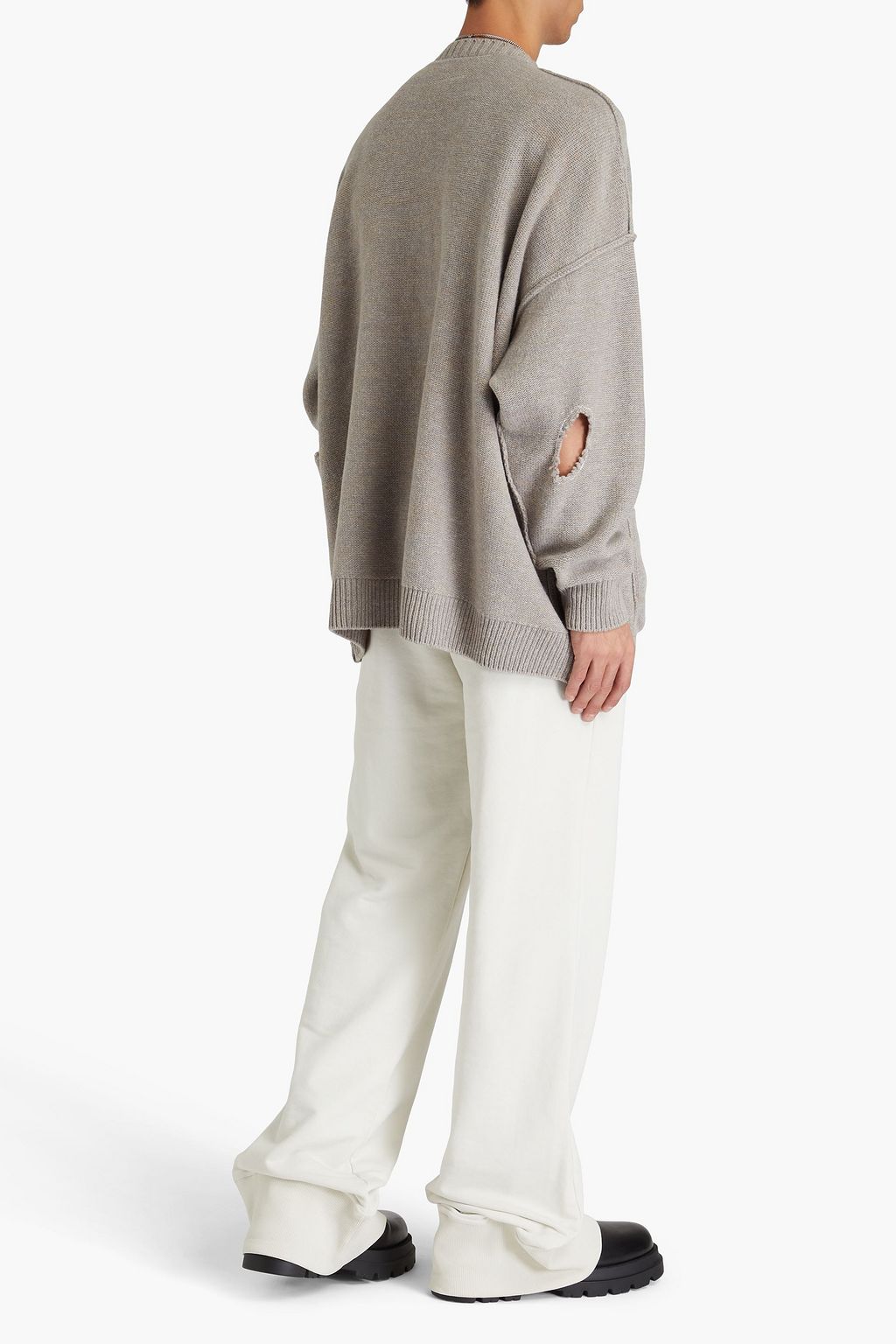 MM6 MAISON MARGIELA Cutout appliquéd wool-blend cardigan