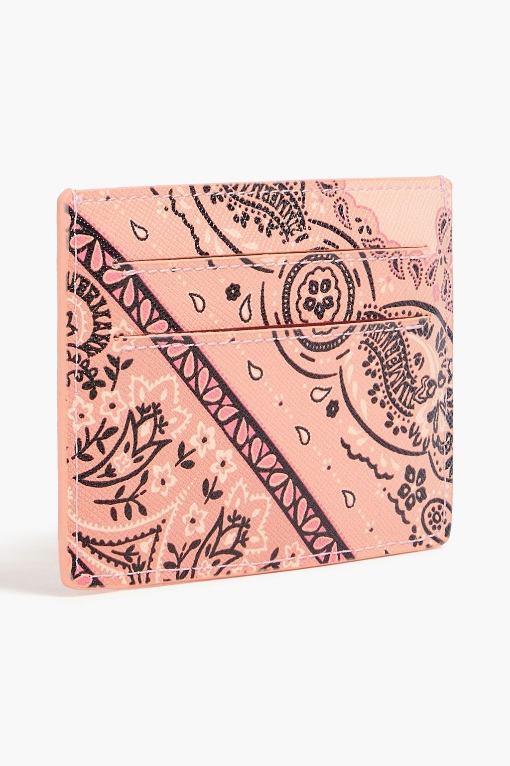 ZIMMERMANN Paisley-print textured-leather cardholder