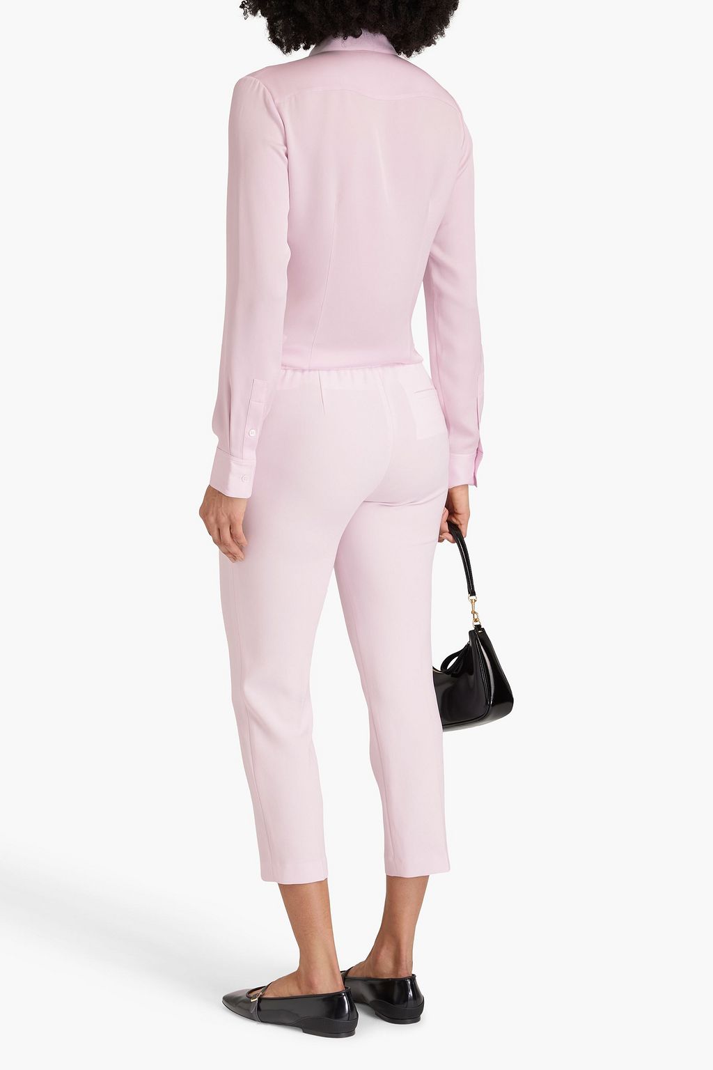 THEORY Silk-satin crepe shirt