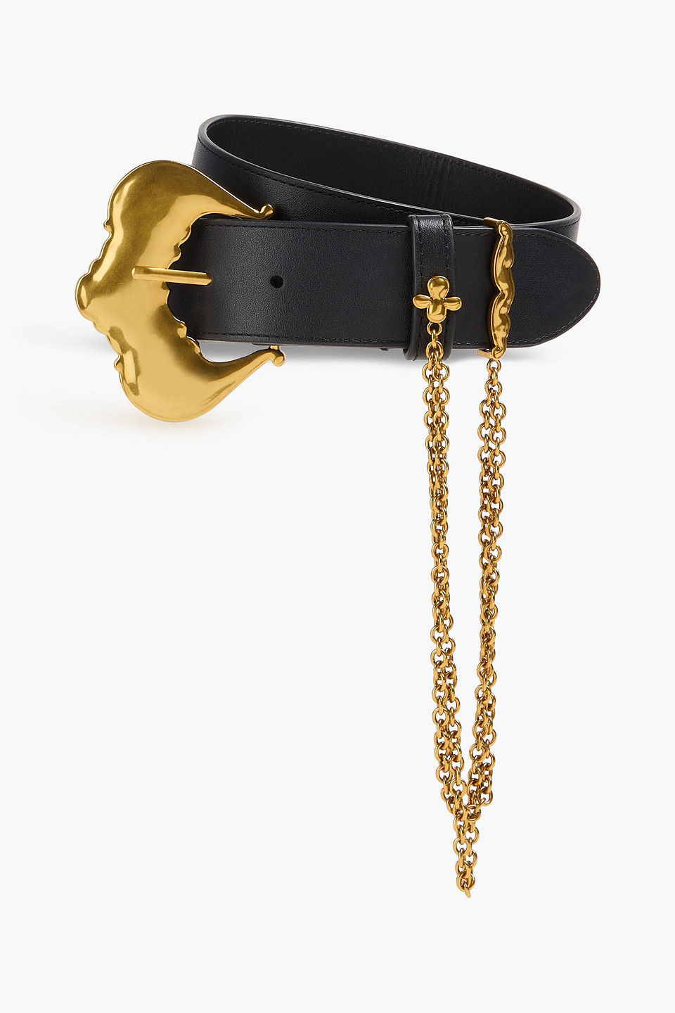 Zimmermann - Chain-embellished leather belt - Black - S/M