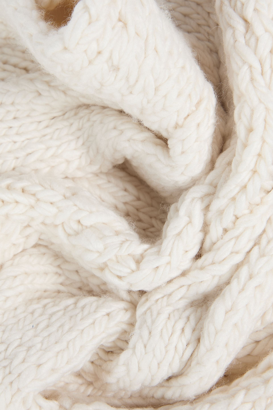  Zimmermann - Wollschal Mit Zopfstrickmuster - Weiß - Onesize 