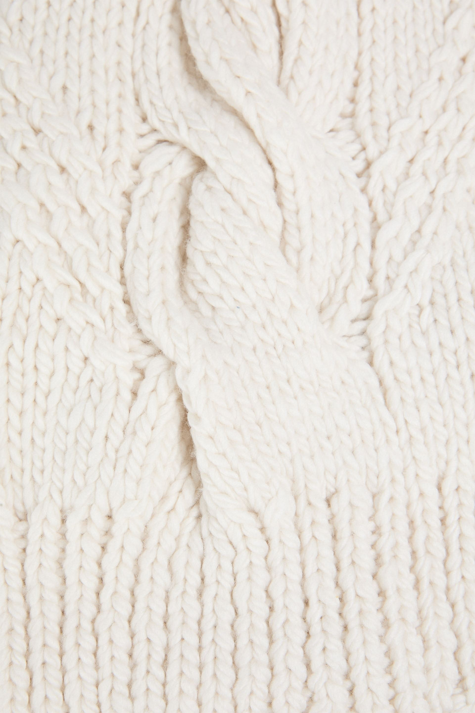  Zimmermann - Wollschal Mit Zopfstrickmuster - Weiß - Onesize 