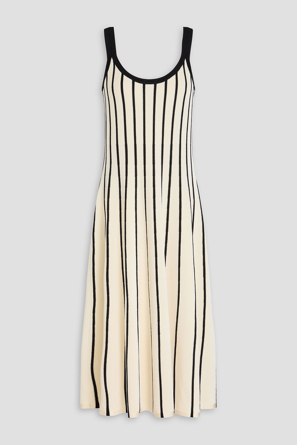 zimmermann - striped knitted midi dress - white - 3