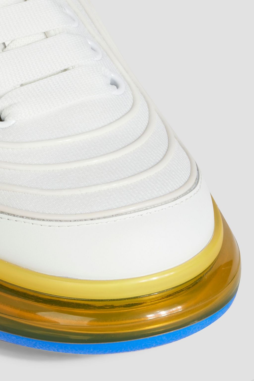 MCQUEEN Wave stretch-knit and leather sneakers
