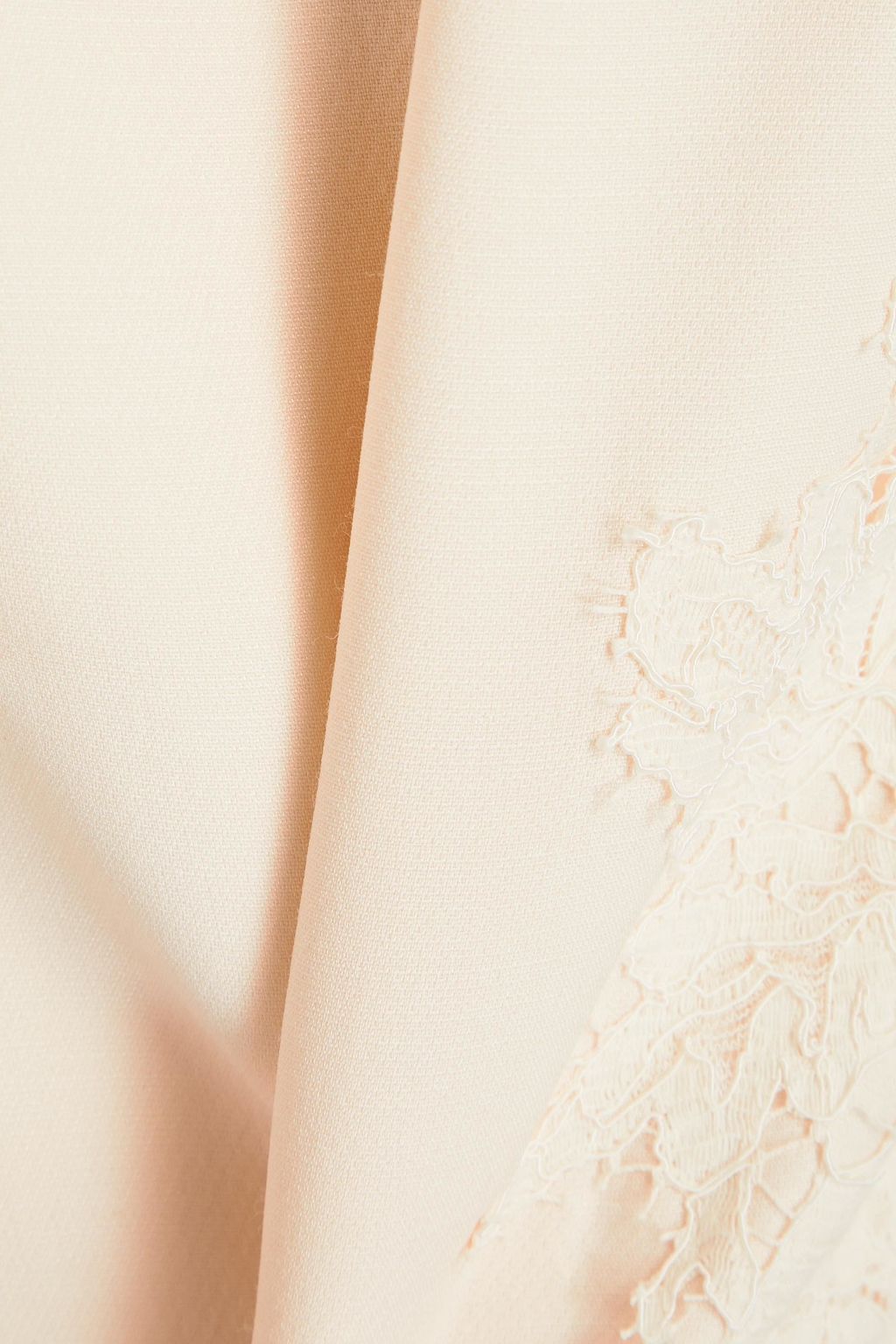 VALENTINO GARAVANI Corded lace-paneled crepe mini dress