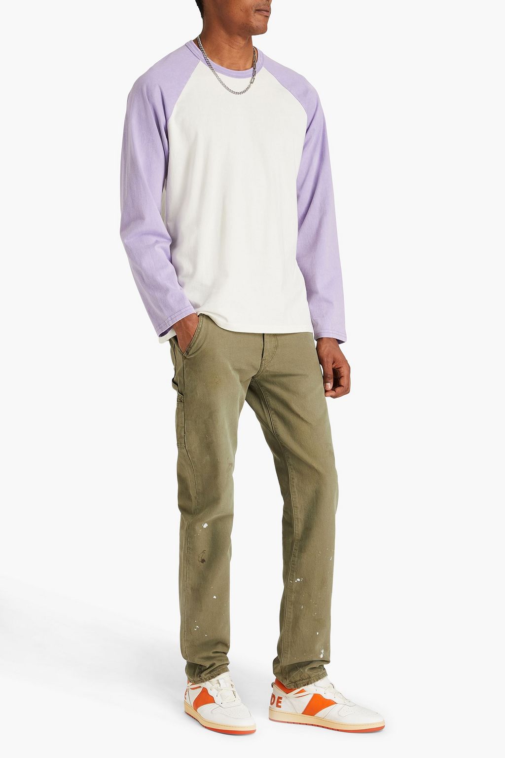 JOHN ELLIOTT Painted cotton-canvas cargo pants
