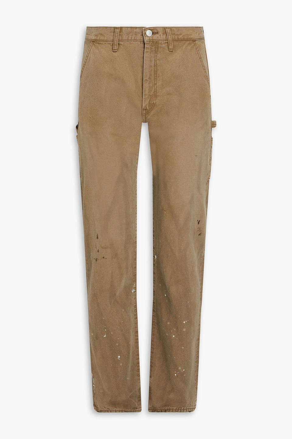 John Elliott Painted Cotton-canvas Cargo Pants In Light Brown