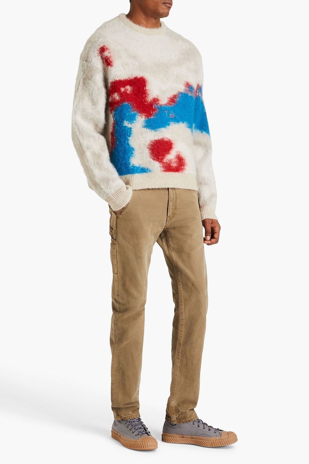 JOHN ELLIOTT Painted cotton-canvas cargo pants
