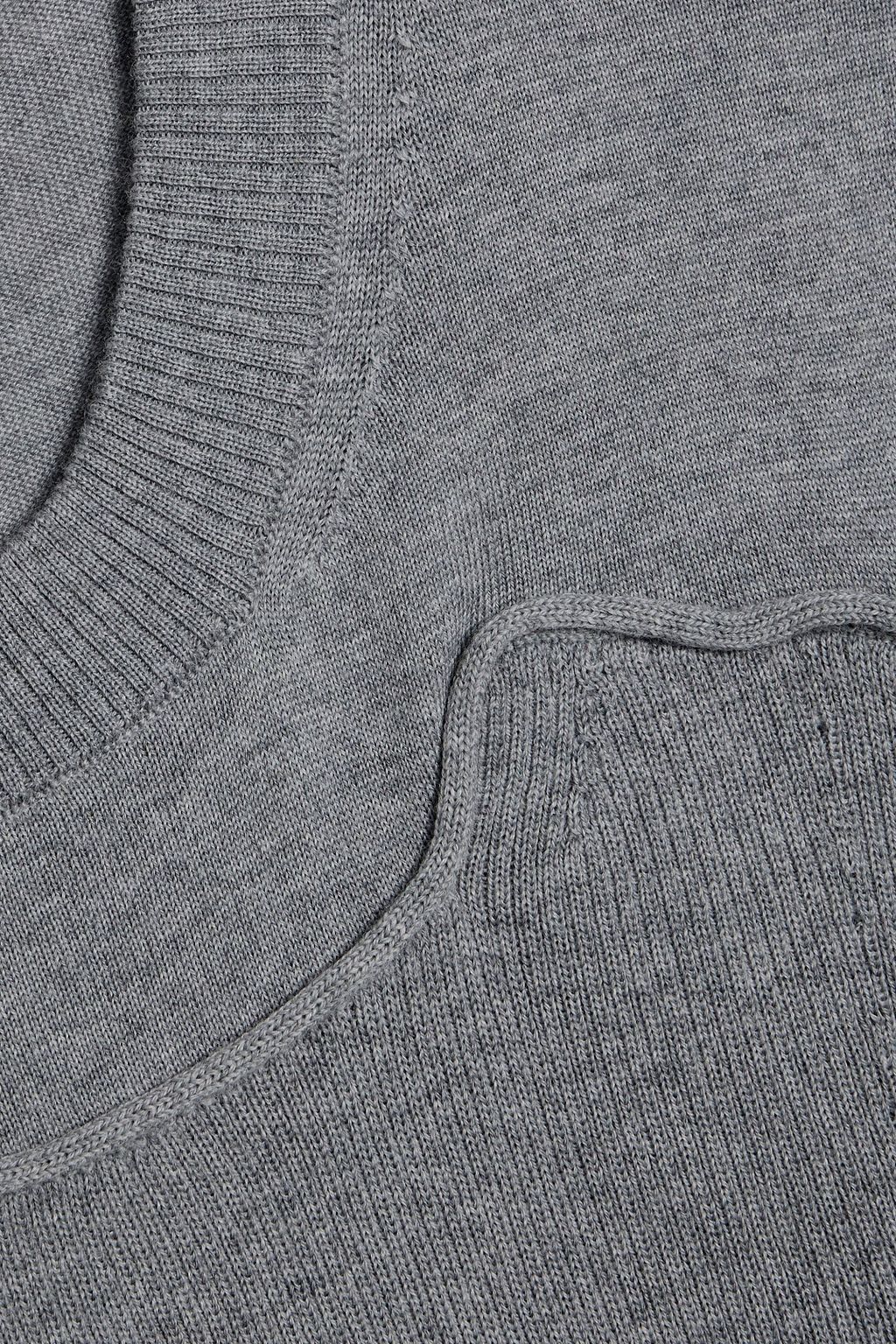 MCQUEEN Ribbed wool and cashmere-blend midi dress