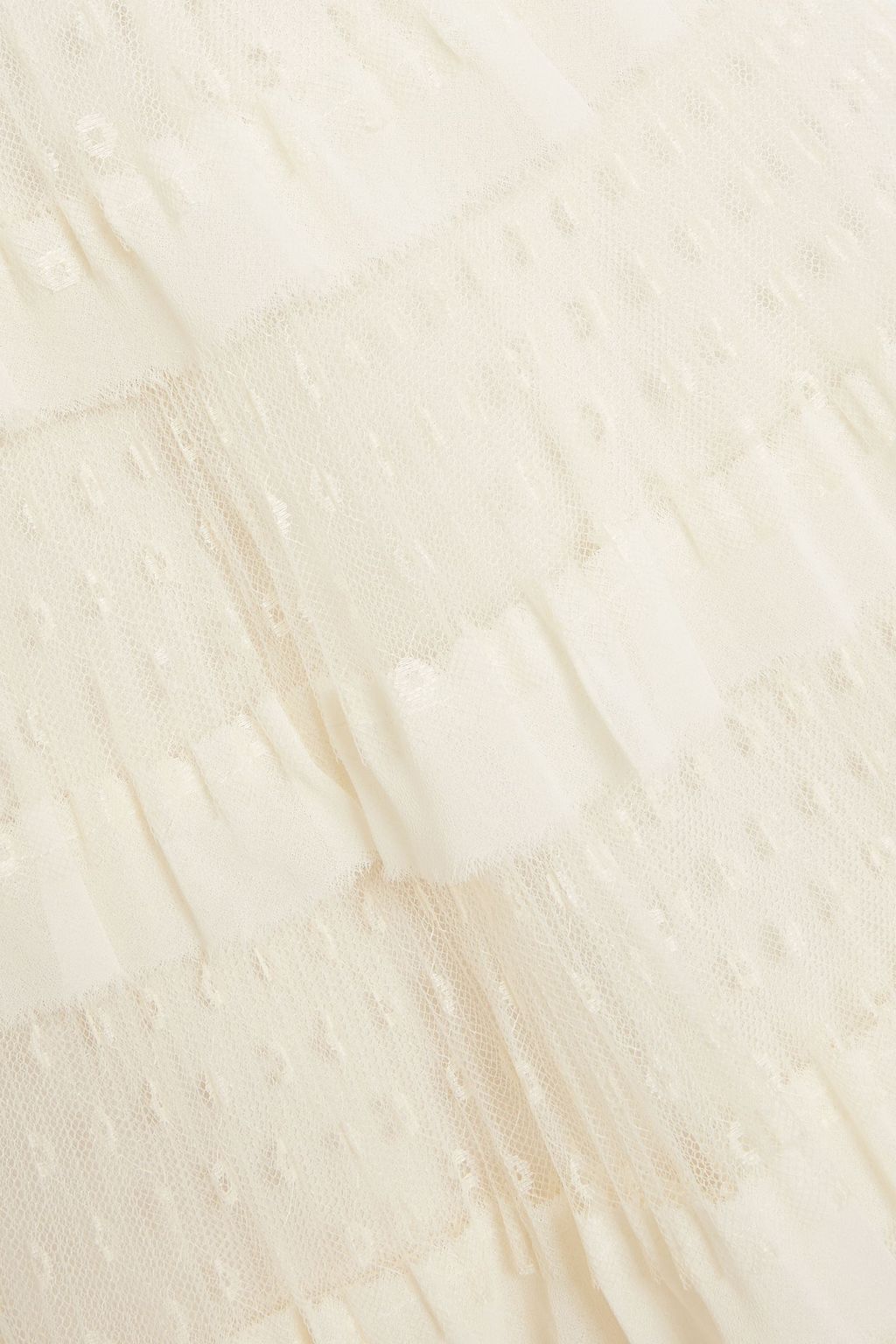 REDVALENTINO Tiered point d'esprit midi skirt