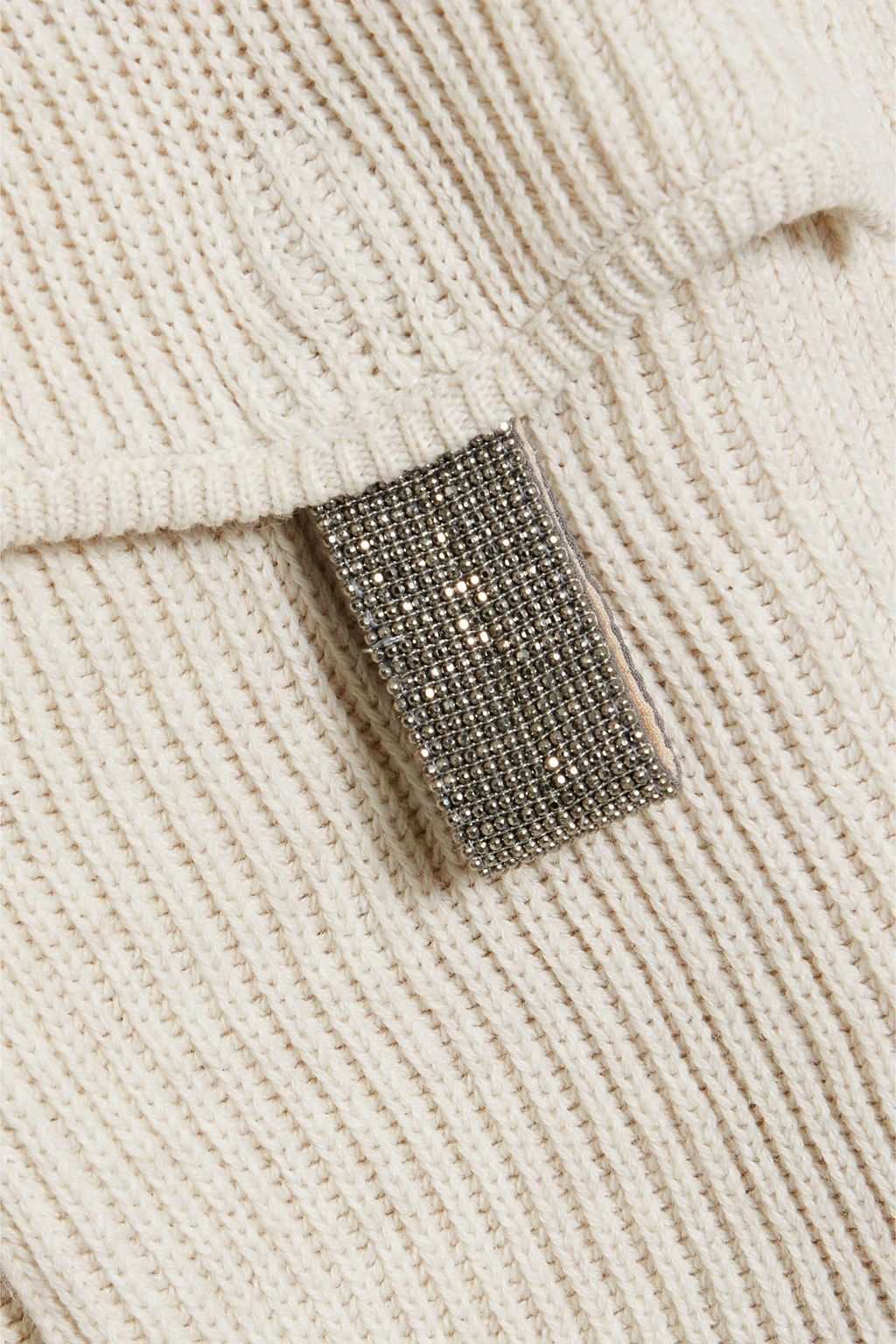 BRUNELLO CUCINELLI Bead-embellished cotton track pants