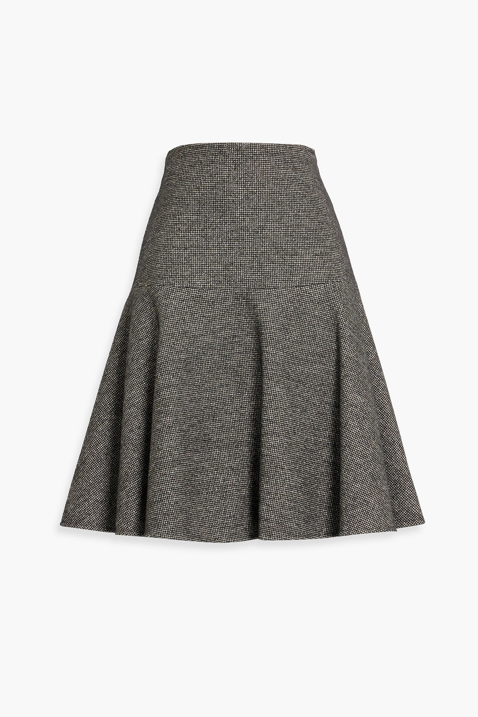 Brunello Cucinelli Asymmetric Virgin Wool Midi Skirt In Black