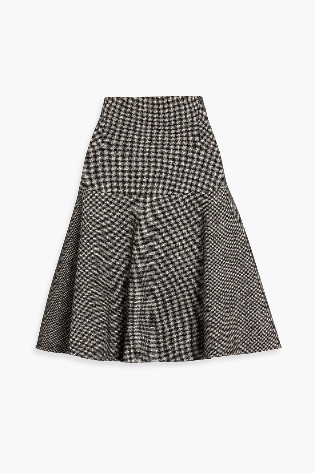 BRUNELLO CUCINELLI Metallic houndstooth wool-blend tweed skirt