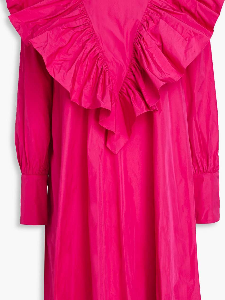 ruffled taffeta mini dress