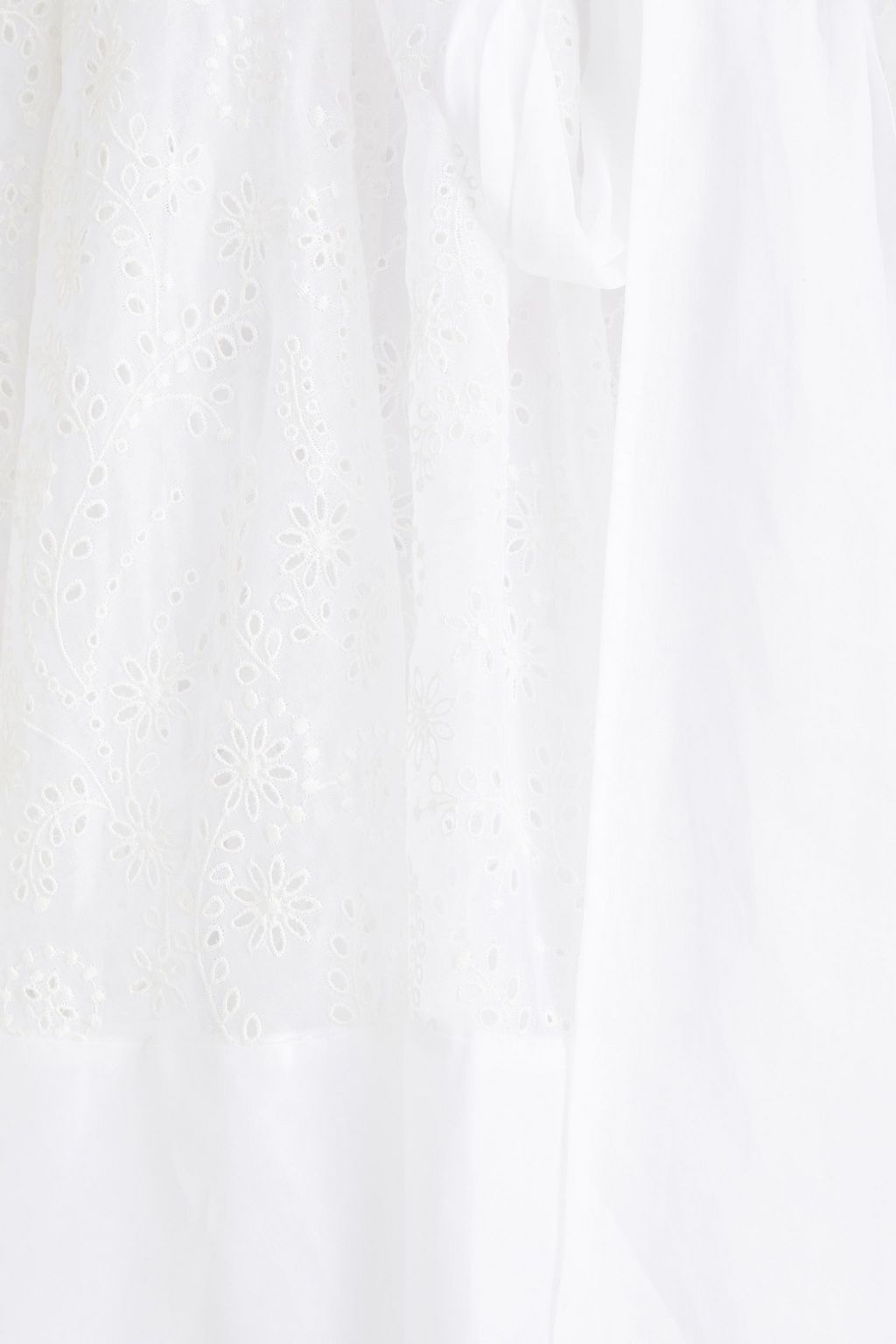 VALENTINO GARAVANI Ruffled broderie anglaise cotton mini dress