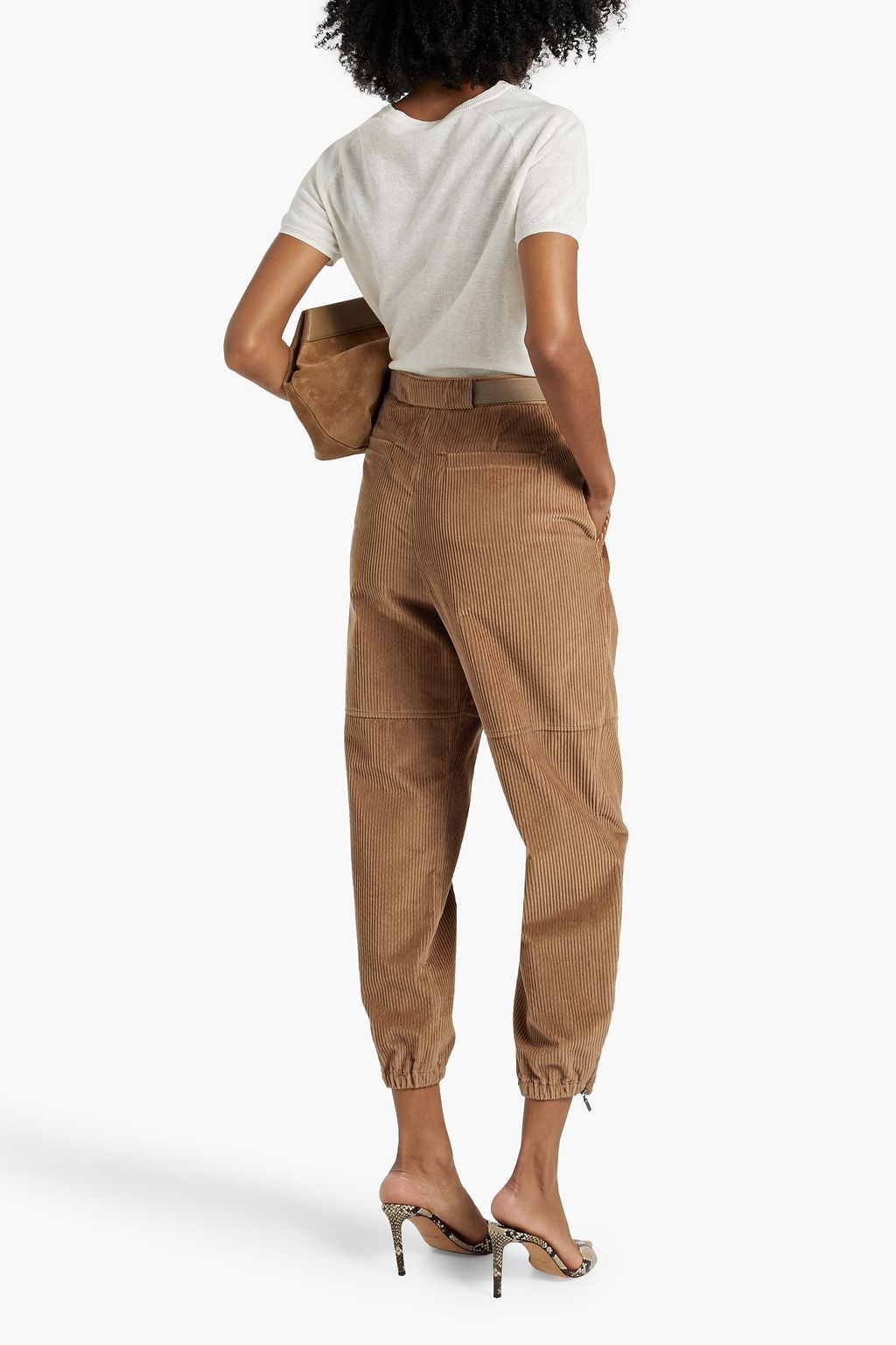 BRUNELLO CUCINELLI Cropped cotton-corduroy tapered pants