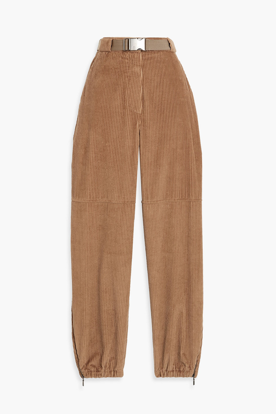 Brunello Cucinelli Cropped Cotton-corduroy Tapered Pants In Light Brown