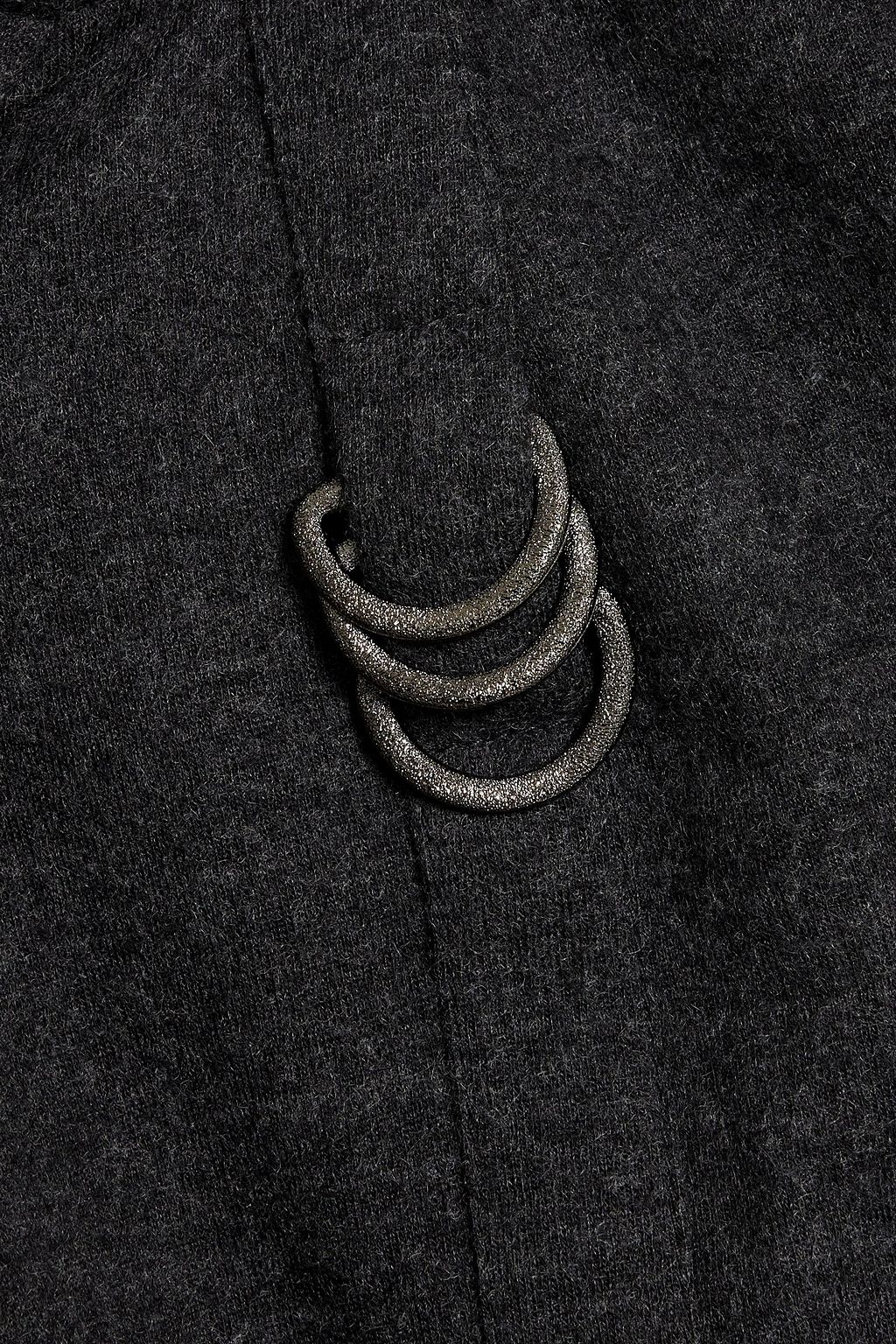 BRUNELLO CUCINELLI Ring-embellished cashmere-blend hoodie