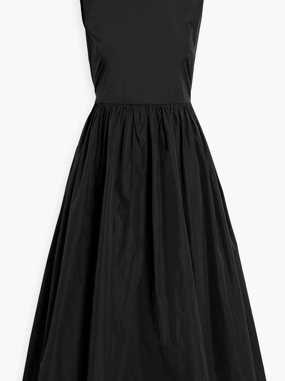 open-back taffeta midi dress