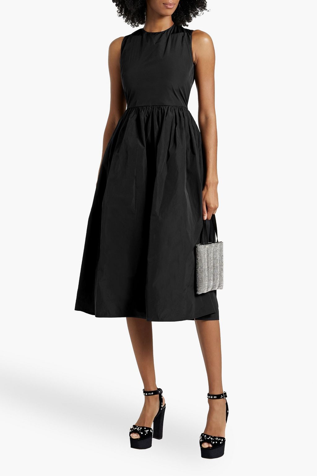 REDVALENTINO Open-back taffeta midi dress