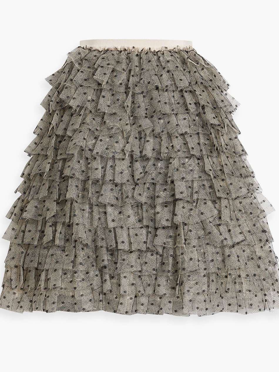 ruffled point d'esprit mini skirt