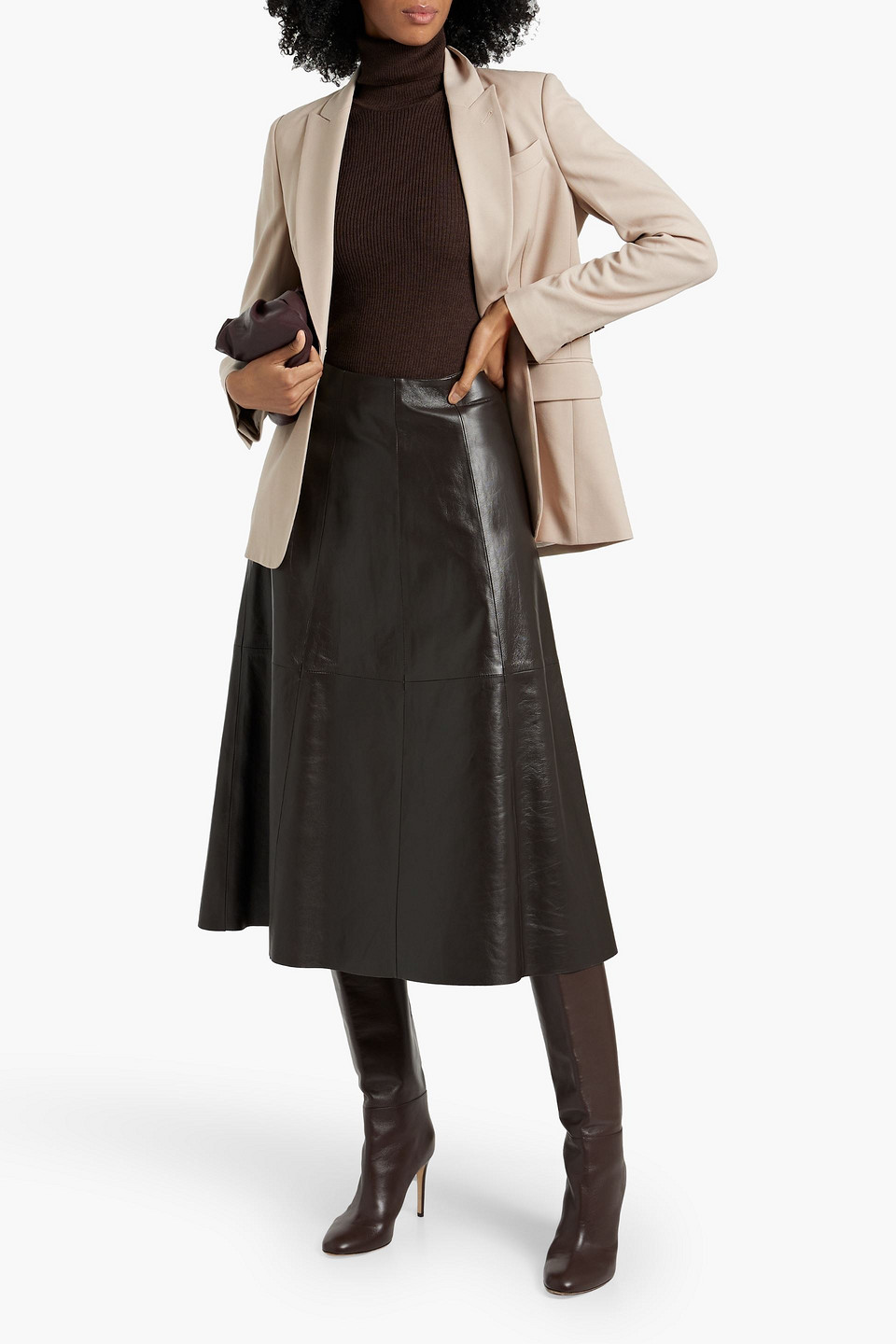 BRUNELLO CUCINELLI BEAD-EMBELLISHED WOOL-BLEND TWILL BLAZER
