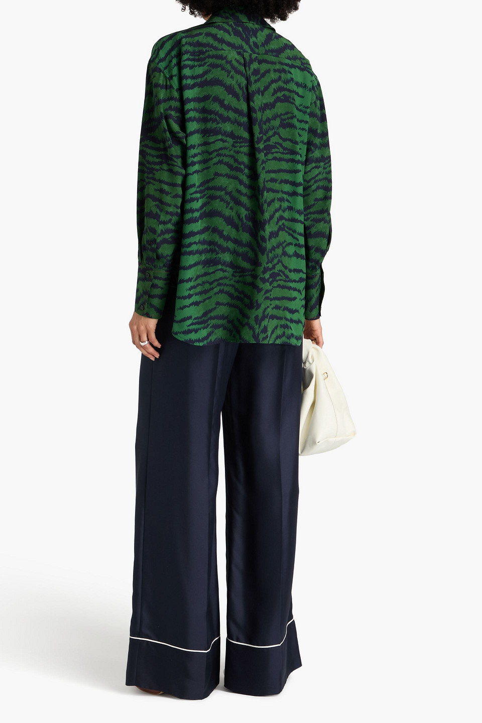 Victoria Beckham Pyjamahemd Aus Seide Mit Druck In Animal-print