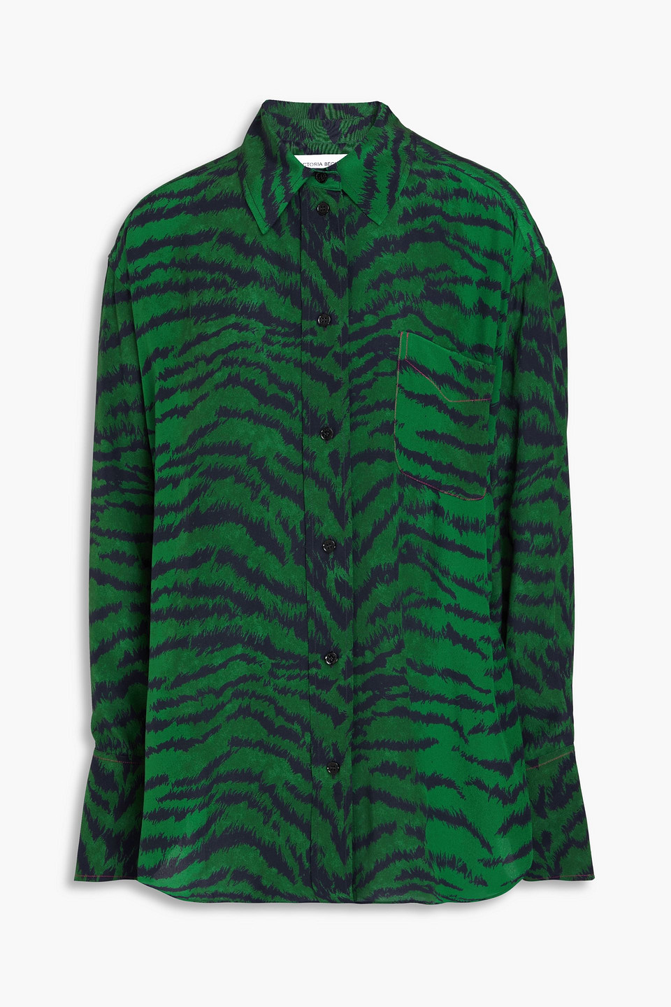 Victoria Beckham Pyjamahemd Aus Seide Mit Druck In Animal-print